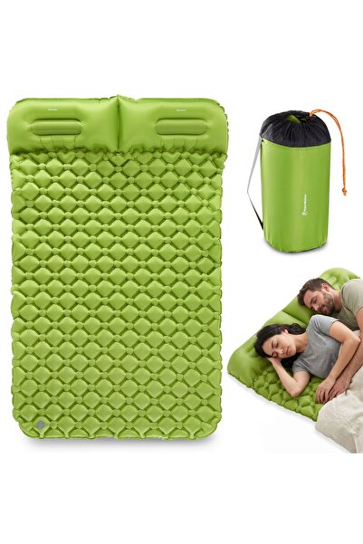 HyperMotion Saltea gonflabilă dublă Campmat 190x120 cm verde