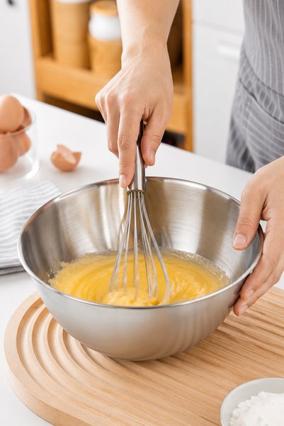 Destpak 3Pcs Korean Style Mixing Bowl Set with Scale - Professional 304 Quality Stainless Steel - Lifetime Multi-Purpose Bowl