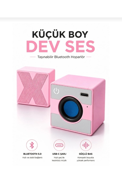 Teknolojimburada Mini Bluetooth Hoparlör Taşınabilir Cep Boy Extra Güçlü Bas ...