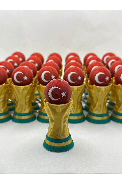 lysiaaccessory 3D Baskı Dünya Kupası Anahtarlık - Türk Bayraklı Kupa Tasarıml...