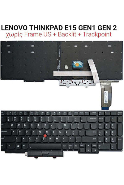 LENOVO Πληκτρολόγιο φορητού υπολογιστή για THINKPAD E15 GEN1 GEN 2 χωρίς πλαί...
