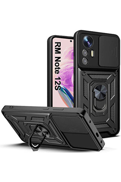 OEM Συρόμενο Πίσω Κάλυμμα Μαύρο (Redmi Note 12S)