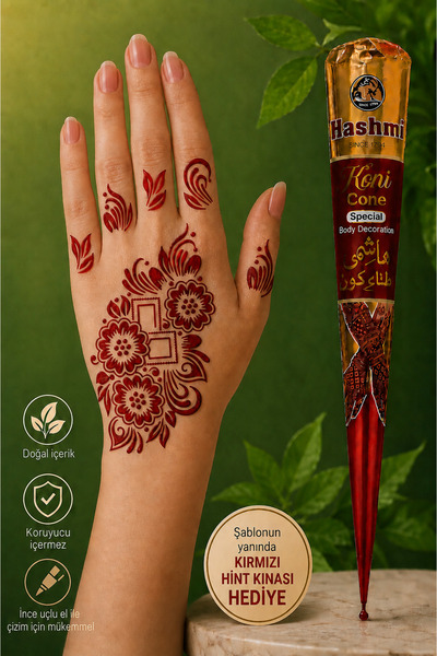hennadibace Kına Kalıbı El Deseni (GEÇİCİ DÖVME ŞABLONU) Hint Kınası Henna Ta...