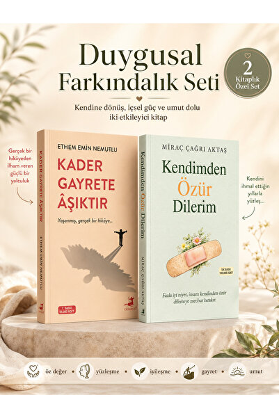 Olimpos Yayınları 2 Kitap / Kader Gayrete Aşıktır & Kendimden Özür Dilerim Se...
