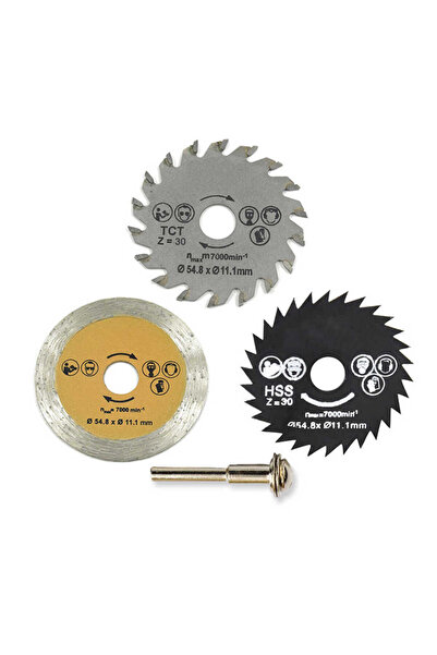 OEM SET 3 Disc Lemn sau plastic cu Tija 6mm