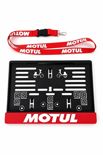 Carvian MOTUL ÖZEL TASARIM motor plakalık + boyun askı ipi anahtarlık seti