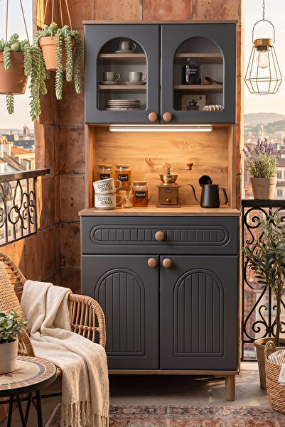 Wood House PANNA KAHVE KÖŞESİ ÇOK AMAÇLI DOLAP