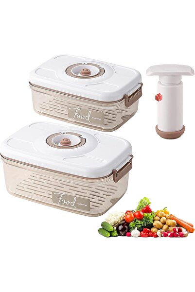 Arabest 2-Piece Vacuum Seal Food Storage Containers,Time Dial,BPA-Free,Draine...
