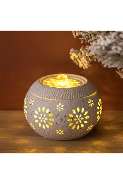 Z Store Fântână arteziană decorativă cu model floral și lumină