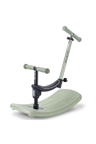 Micro 6in1 Mini Deluxe Rock&amp;Go 3 Tekerlekli Işıklı Yeşil Scooter