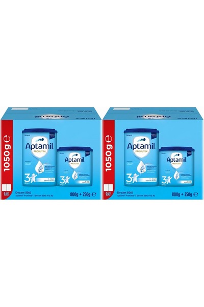 Aptamil Nutrıcıa Pronutra 1050GR (800+250GR) Devam Sütü No:3 (9-12 Ay) Avanta...