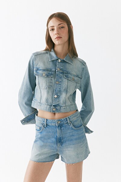 H&M İşlenmemiş Kenarlı Kot Şort