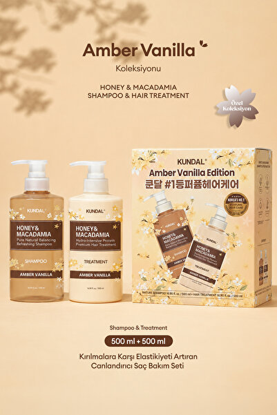 Kundal Canlandırıcı Saç Bakım Seti Honey & Macadamia Nature Shampoo+Treatment...