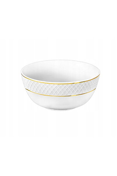 WILMAX ENGLAND Bol Wilmax Diamond, alb cu margine aurie, 380 ml, 12 cm