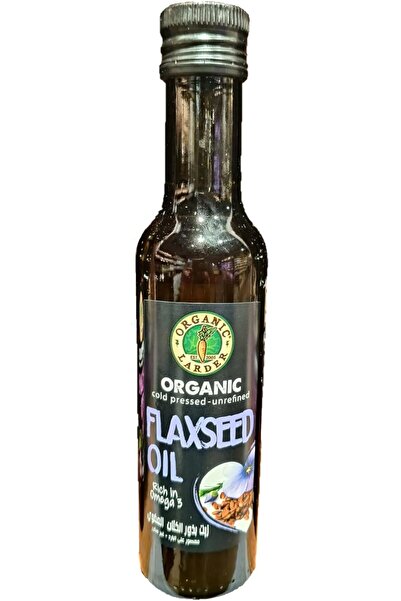 Organic Larder Flax Seed Oil, Cold Pressed, Unrefined, 250ml