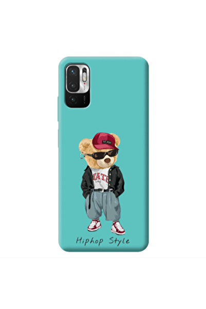Other Xiaomi Redmi Note 10 Pro 5G Hip hop style Turquoise Colored Silicone TP...
