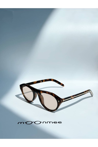 MOONMEE Pfars Leopard Pattern Oval Sunglasses