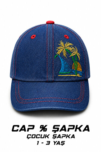 Jack Ferrero Unisex Children's Denim Hat 1-3 Years Old Adjustable Cap with Pa...