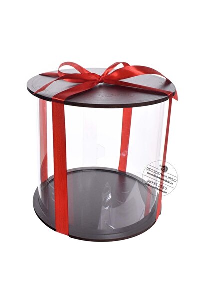 Decoratiuni Dulci Cutie tort rotunda | Black Nature - Ø 35cm h 40cm