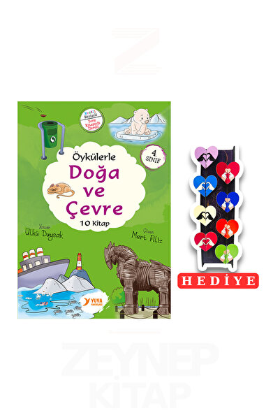 Yuva Yayınları 4.Sınıf Öykülerle Doğa ve Çevre 10 Kitap Set (8'li Kalp Ayraç ...