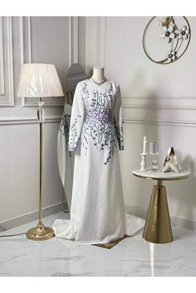 vanus fashion 7346-فستان سهره طويل
