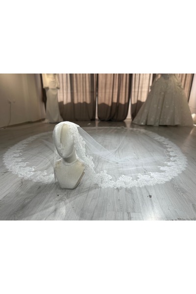 balginsposa French Coupon Beading-Free Bridal Veil