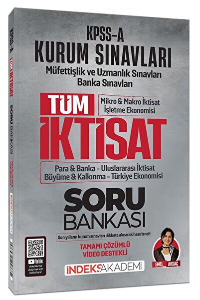 İndeks Akademi 2026 KPSS A Grubu TÜM İktisat Soru Bankası Çözümlü - Emel Aksa...