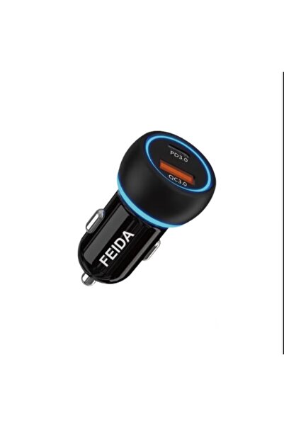 FEIDA - شاحن سيارة 38W بمنفذين USB+PD م/AST98 ماركة فيدا