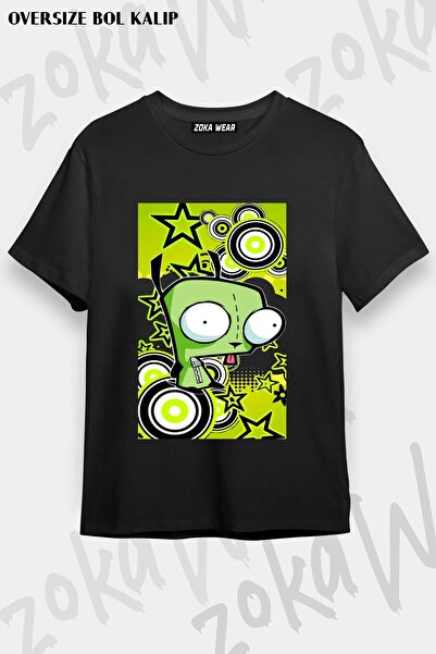 ZOKAWEAR Μπλουζάκι Unisex Loose Fit με στάμπα Invader Zim v1