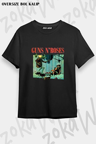 ZOKAWEAR تي شيرت مطبوع للجنسين من نوع Guns N Roses v32