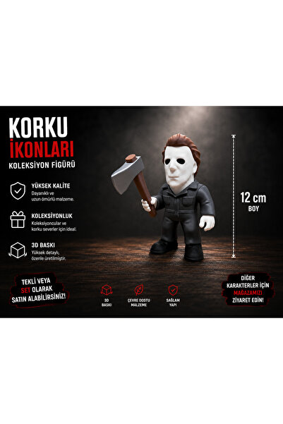 nevoPrint Michael Esintili Korku Karakteri Figürü 12 cm – Koleksiyonluk Dekor