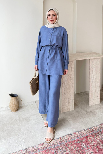 Tesettür Diyarı Renha Summer Hijab Set - Light Blue