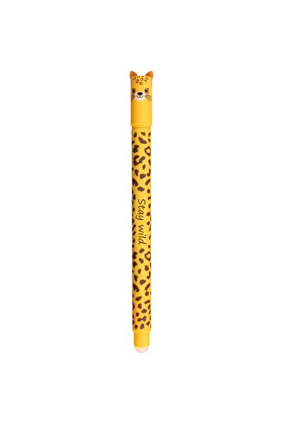 Faber Castell Pix cu rolă 0.7 mm albastru ștersabil leopard Eberhard Faber