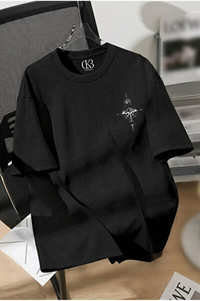 qubo sportswear & company Unisex Oversize εμπριμέ βαμβακερό μπλουζάκι με κοντ...