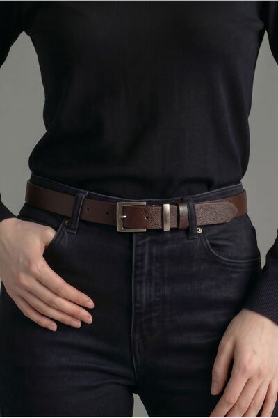 Kemerix 100% Genuine Leather Women's Suit Buckle Belt 2.8 cm Jean Belt Pants ...