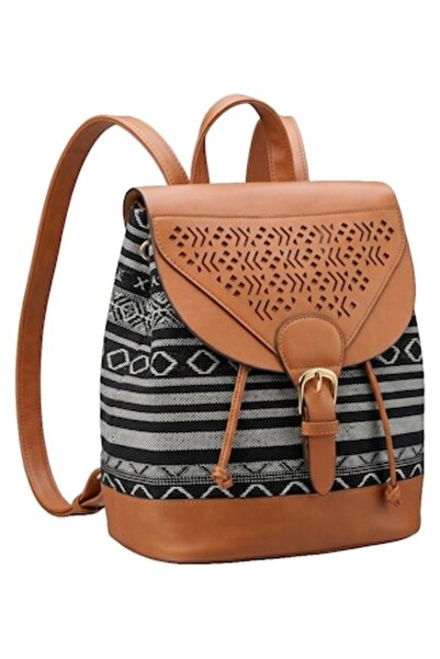 OEM Rucsac mediu de damă 30x26 cm, fabricat din material textil și piele, cu ...