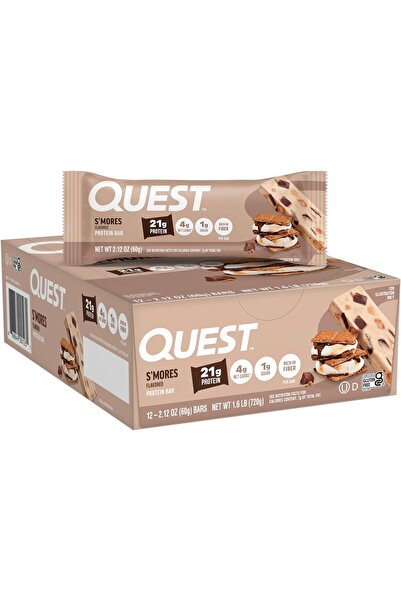 Quest بار بروتين سمورز من نيوترشن، غني بالبروتين، قليل الكربوهيدرات، خالٍ من ...
