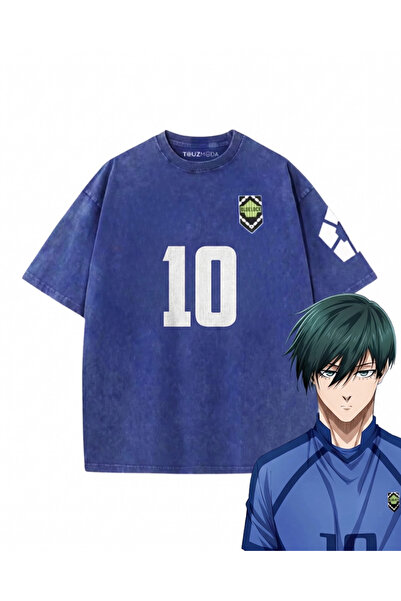 Touz Blue Lock Mavi Anime Tricou Oversize Unisex