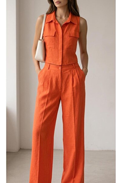 Fanori Woman Women's Zero-Sleeve Linen Set