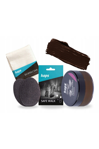 kaps Kit de renovare a pielii, Kaps, 3 in 1, laveta de bumbac 30x33 cm, crema...