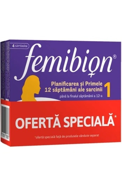 PROTECT Pachet Femibion 1 Planificarea si Primele 12 Saptamani ale Sarcinii, ...