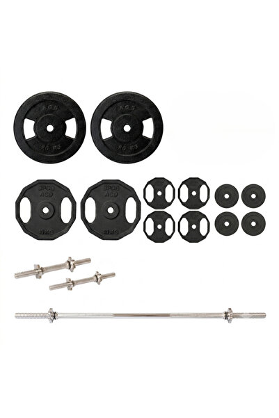 ACDSPOR 100 kg Demir Döküm Dambıl Halter Set 150 cm Halter Bar