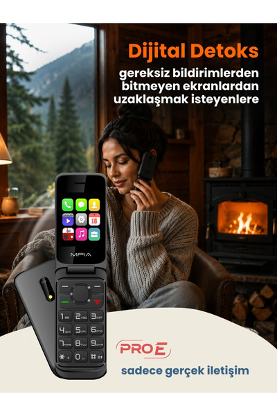 MPIA Yerli Üretim Kamerasız Kapaklı Tuşlu Detoks Cep Telefonu Öğrenci Yaşlı BTK 7 Gün Şarj 2 Yıl Garanti