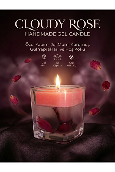 Lumiere Lustres Cloudy Rose Handmade Gel Candle