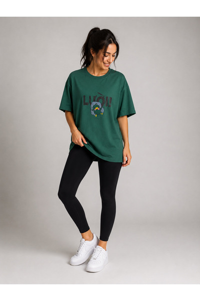 Trendline Trendy Women's Printed Oversized T-Shirt