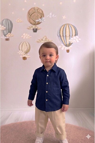 Cherry Baby Bebek Çocuk Pamuklu keten oxfort Gömlek 1 - 6 yaş