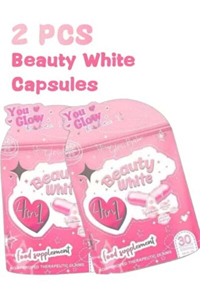 Glow Supplement "Beauty White" 4 in 1 - Double Pack (Total 60 Capsules) | Ski...