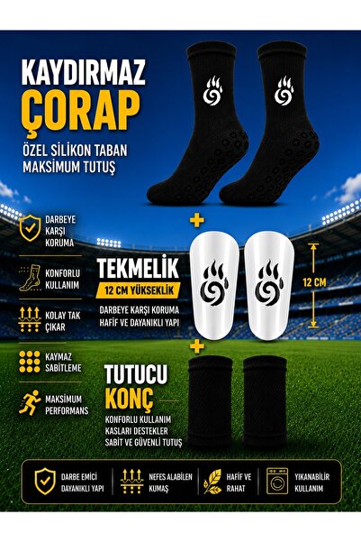 BS BEYAZ SHOES Professional Anti-Slip Socks, Shin Guard 12 Cm, Shin Guard 1.6...