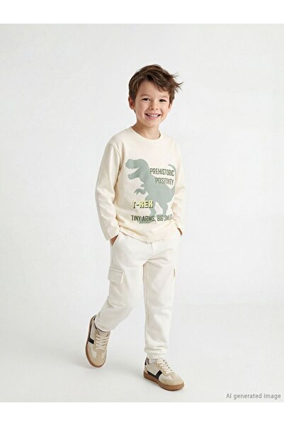 LC Waikiki Boys' Cargo Sweatpants with Elastic Waist