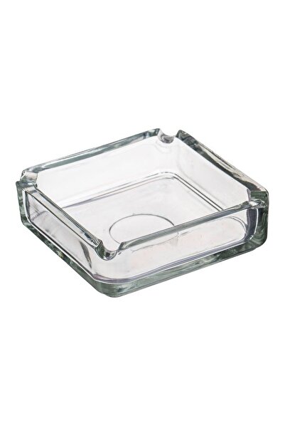 OEM Scrumieră pătrată din sticlă transparentă 9,5x9,5 cm, elegantă pentru mas...